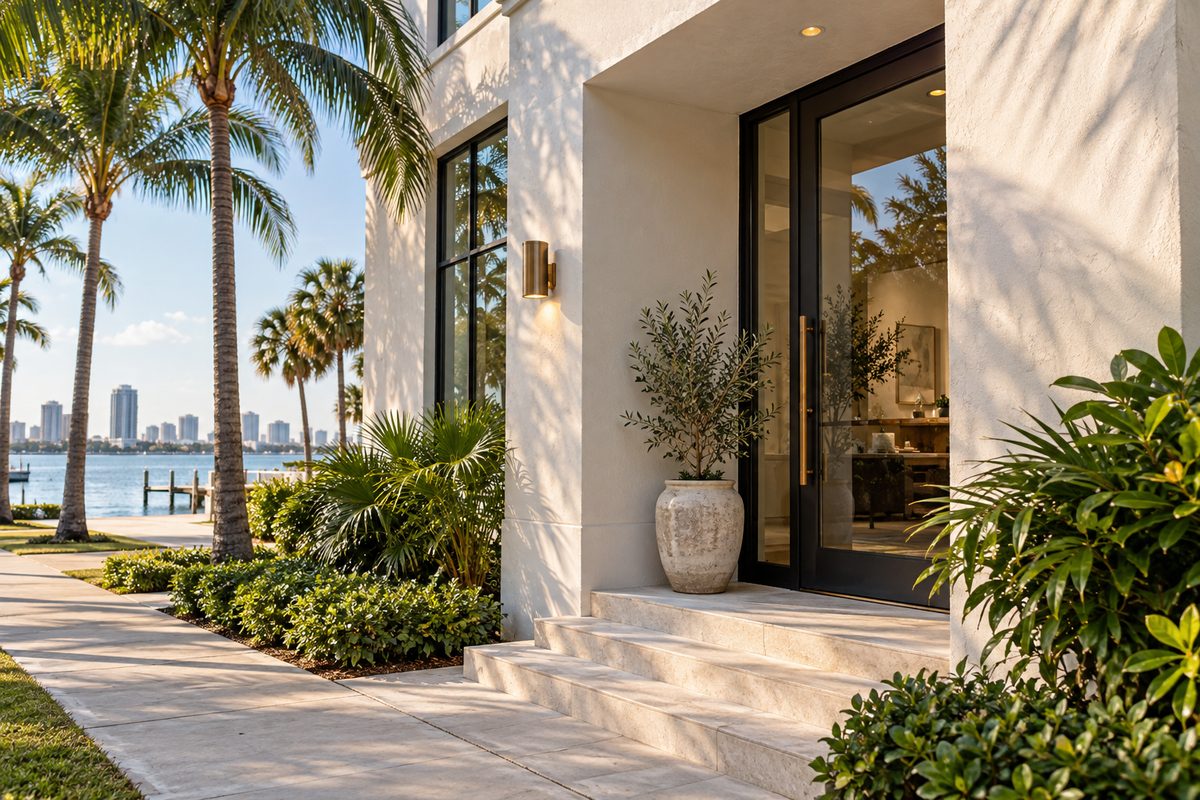 Studio entrance at 42 Aegean Avenue in Davis Islands, Tampa Florida